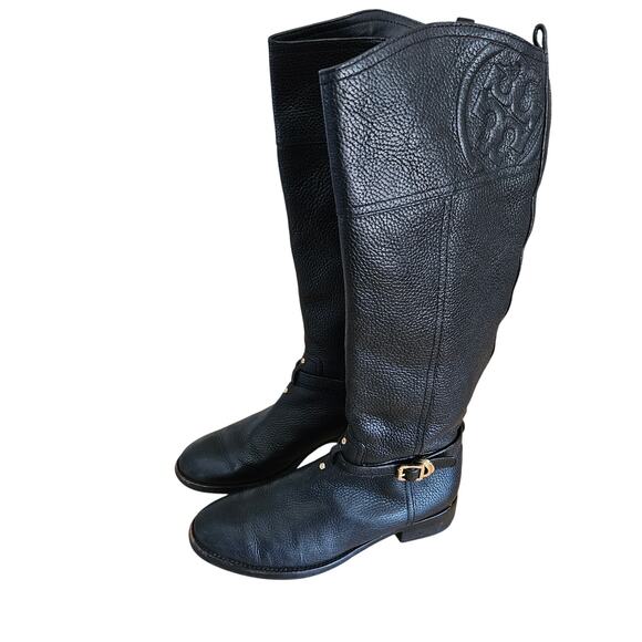 Tory Burch Women’s Marlene Riding Boot Sz 7.5M FLAWS - Picture 1 of 16